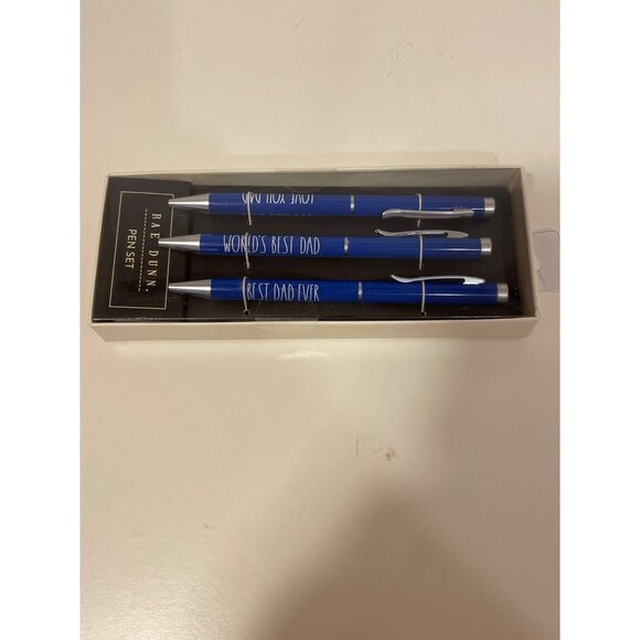 Rae Dunn Pen Set Worlds Best Dad Blue Ink Gift Set - Picture 2 of 3